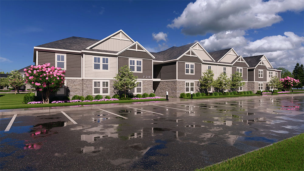 Apartment exterior rendering